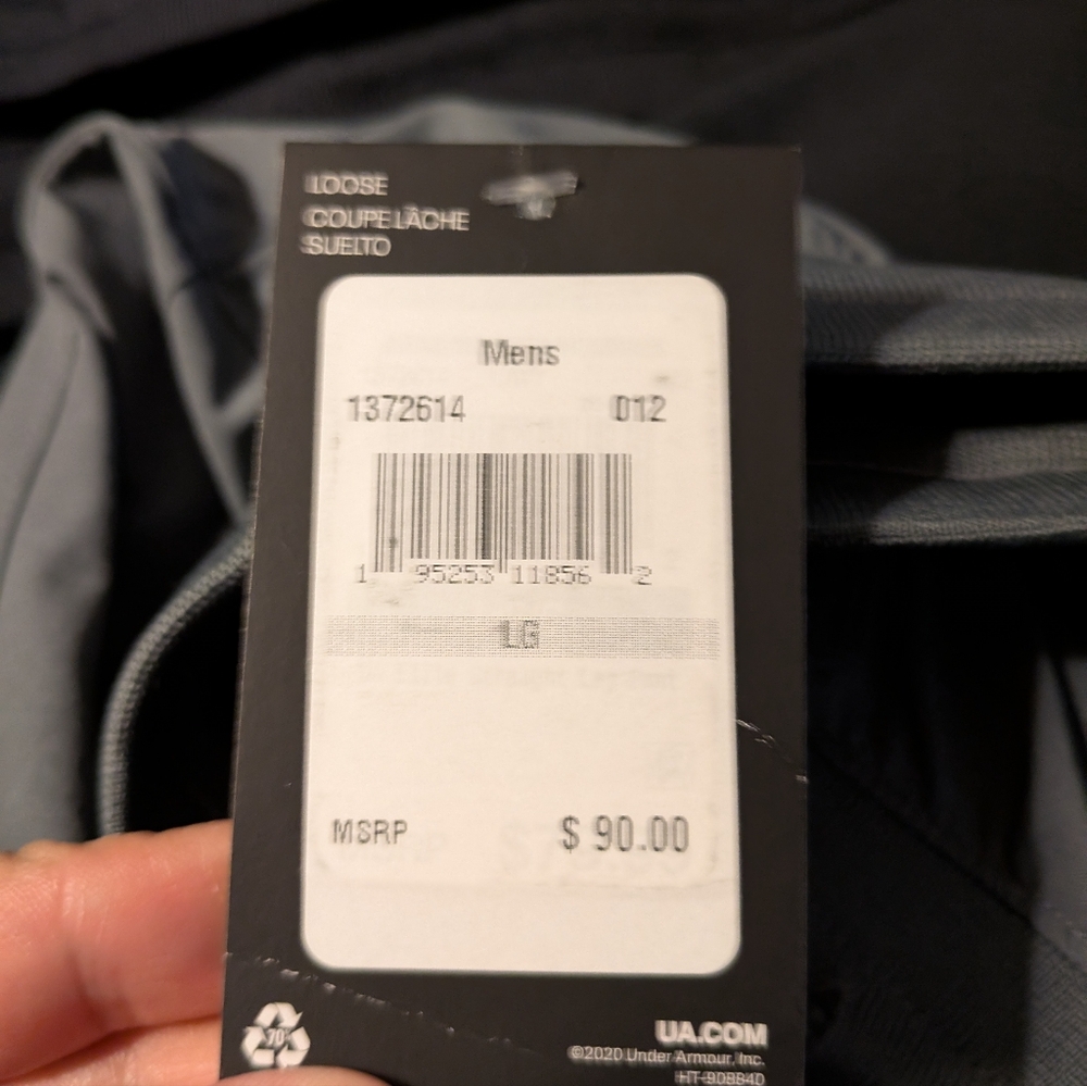 Under Armour Men's Gray And Black Loose Fit Pants 2 Pair Set